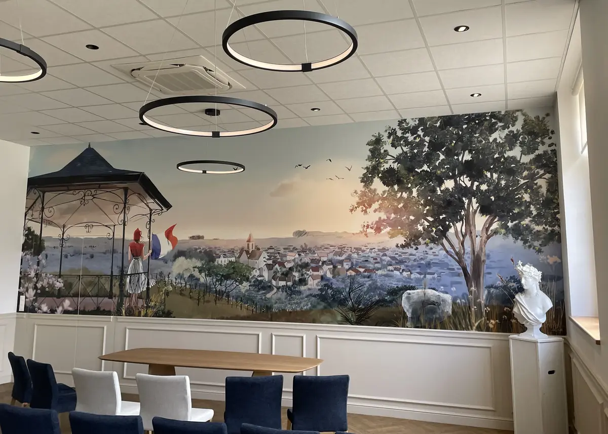 fresque pour la mairie d’Étréchy 01